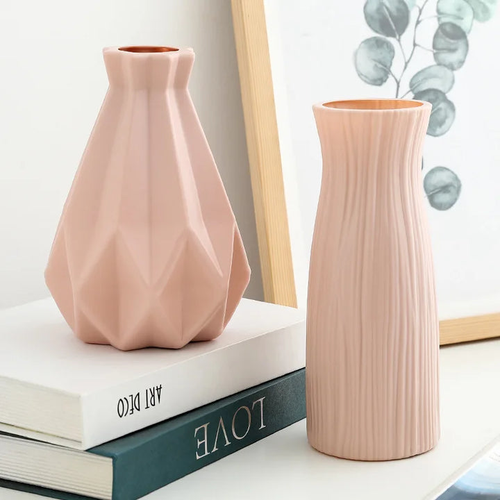 White Plastic Vase – Nordic Style Home Decor