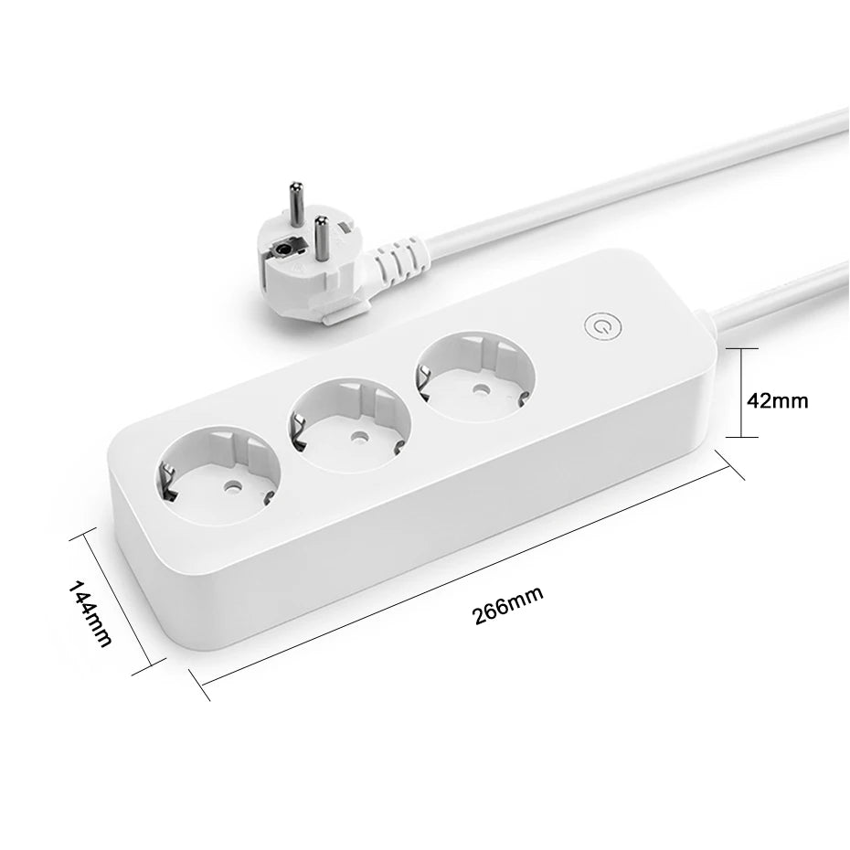 Smart WiFi Power Strip with 4 Plugs & 4 USB