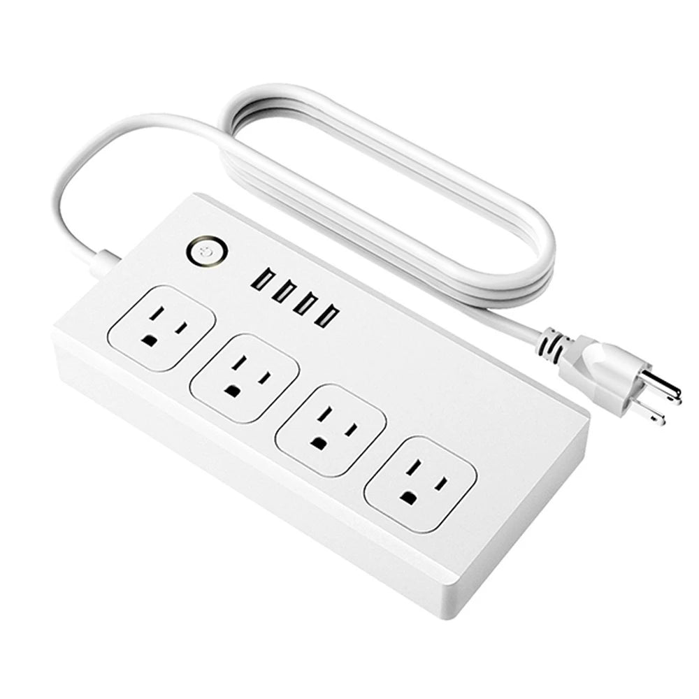 Smart WiFi Power Strip with 4 Plugs & 4 USB