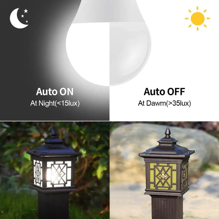 E27 LED Dusk to Dawn Sensor Bulb 15W