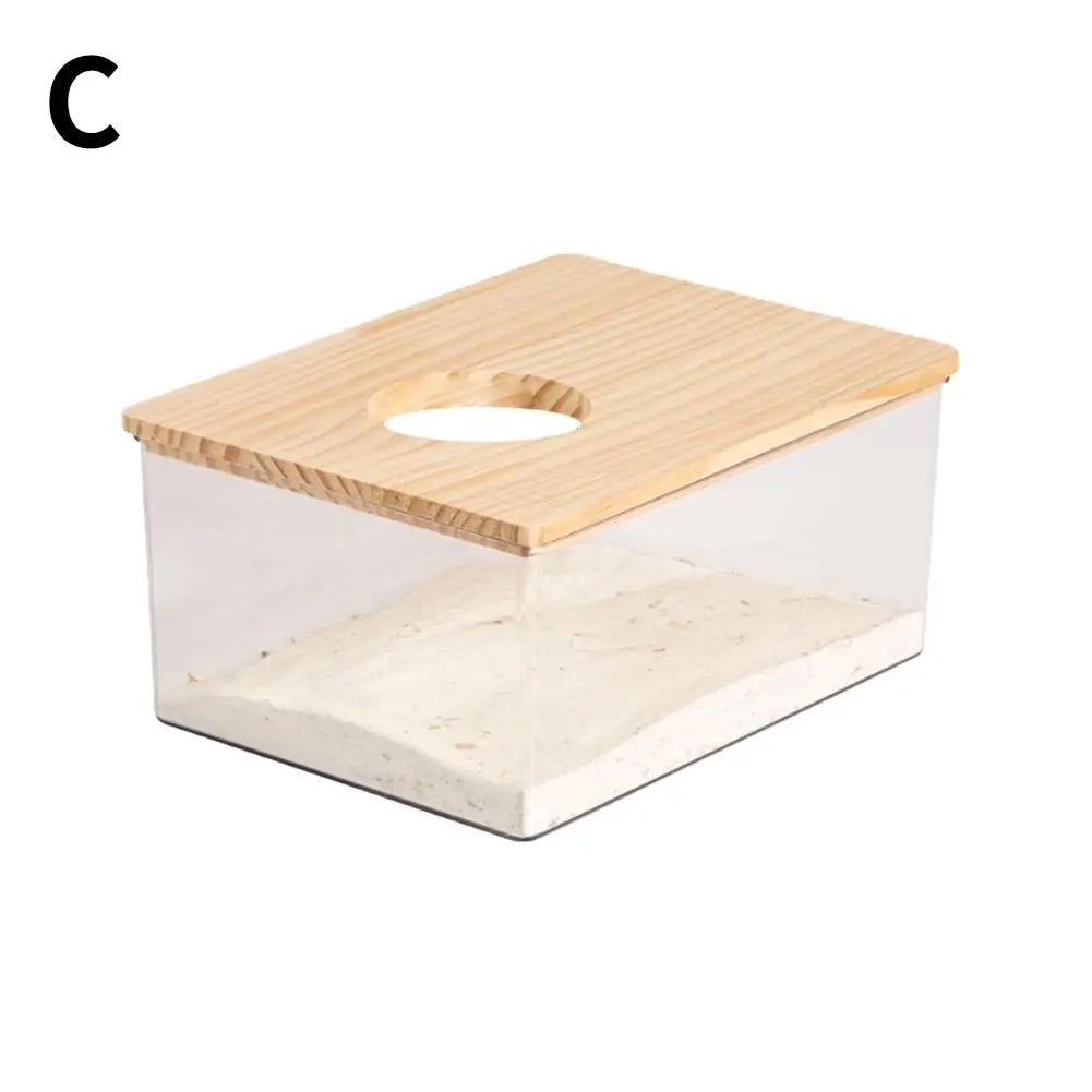 Transparent Acrylic Hamster Sand Bath Box