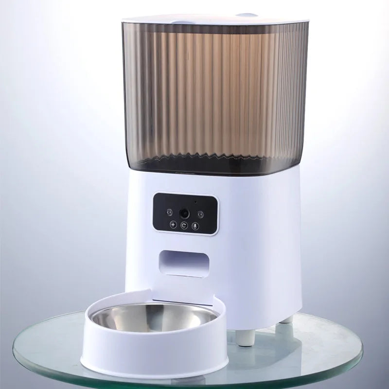 5L Smart Cat Feeder with Camera & Double Bowls
