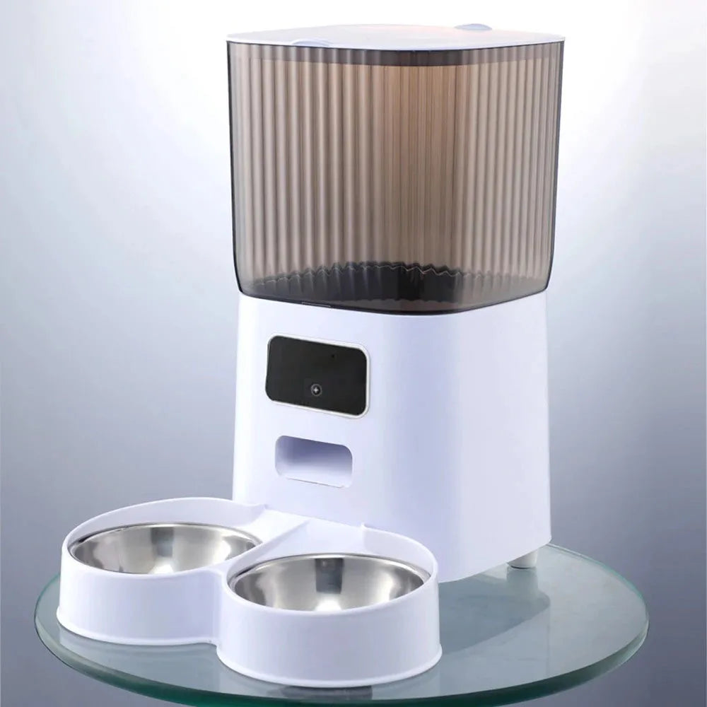 5L Smart Cat Feeder with Camera & Double Bowls
