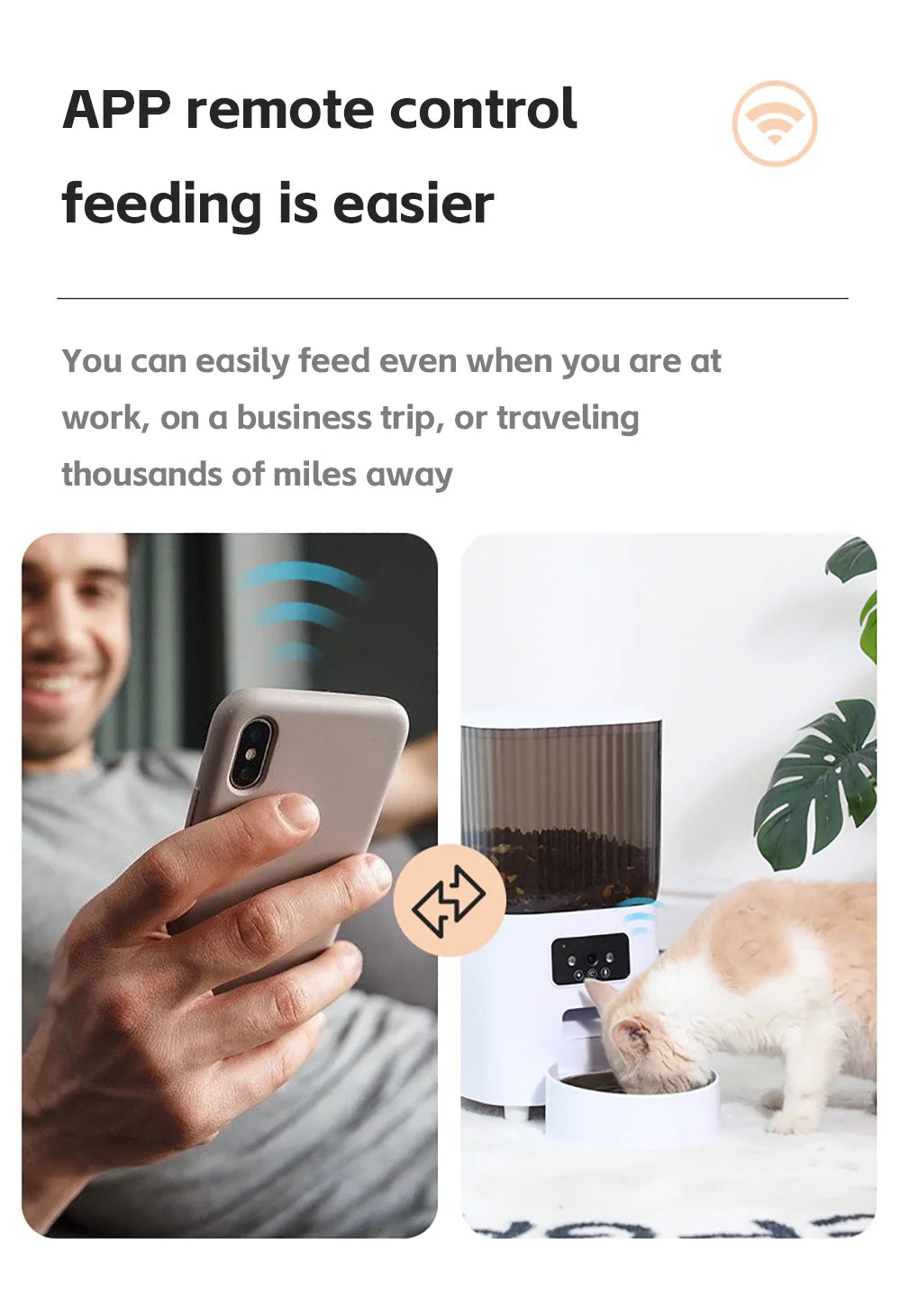 5L Smart Cat Feeder with Camera & Double Bowls