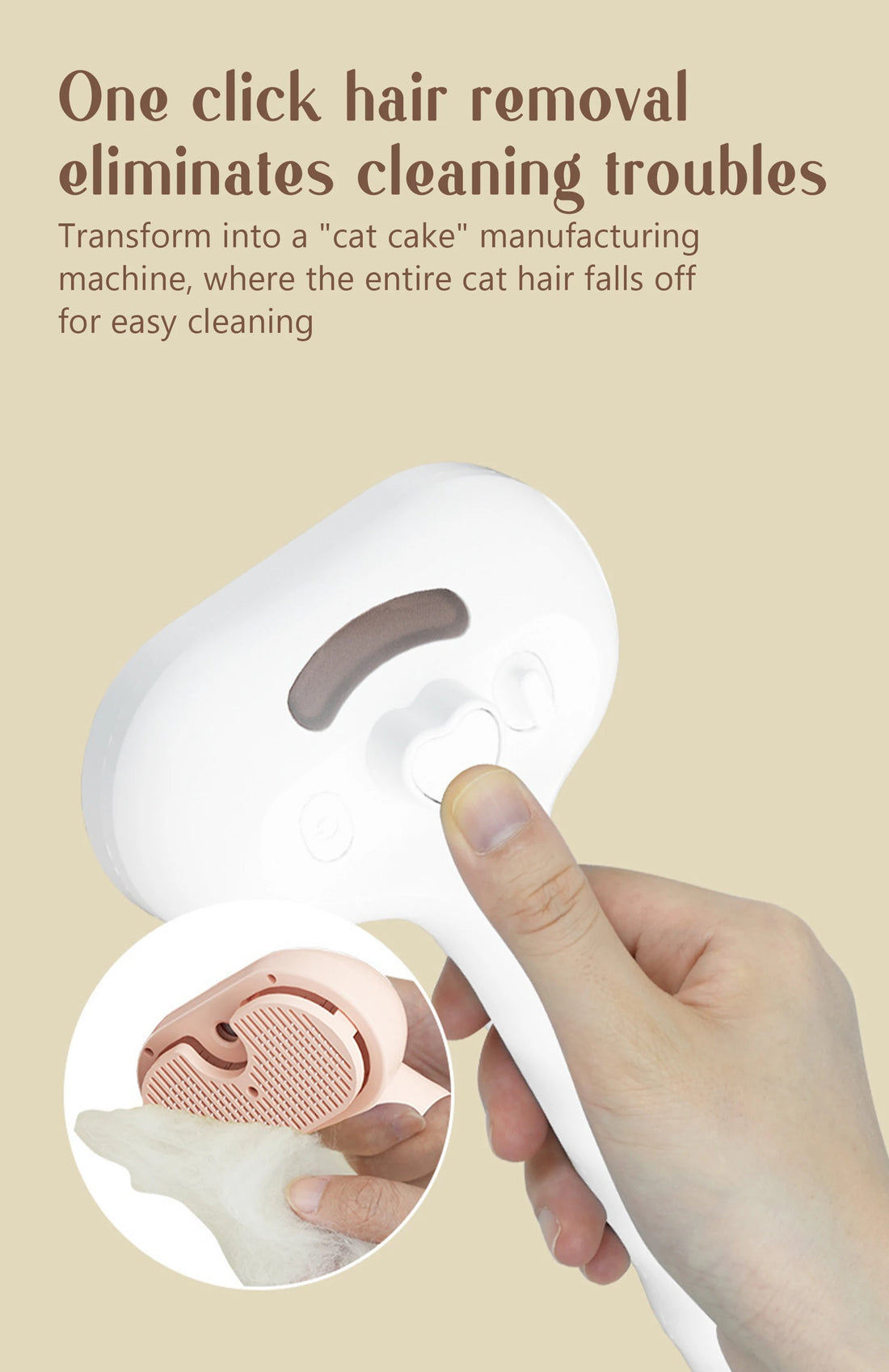 Pet Steam Massage Hair Removal Comb