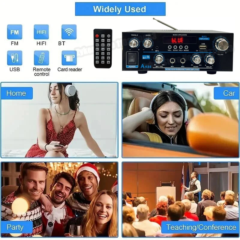 AK55 HiFi Bluetooth Audio Amplifier