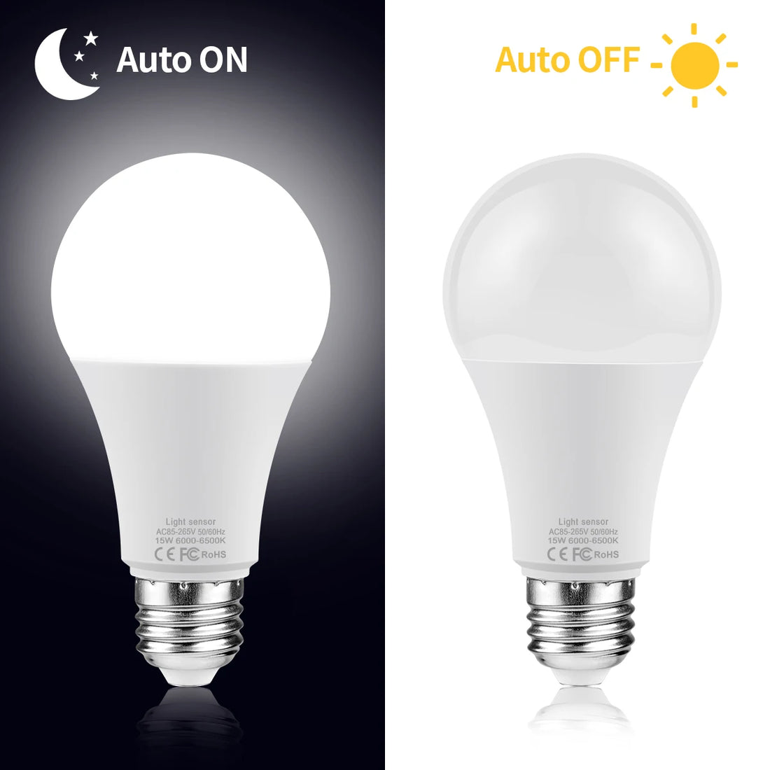 E27 LED Dusk to Dawn Sensor Bulb 15W