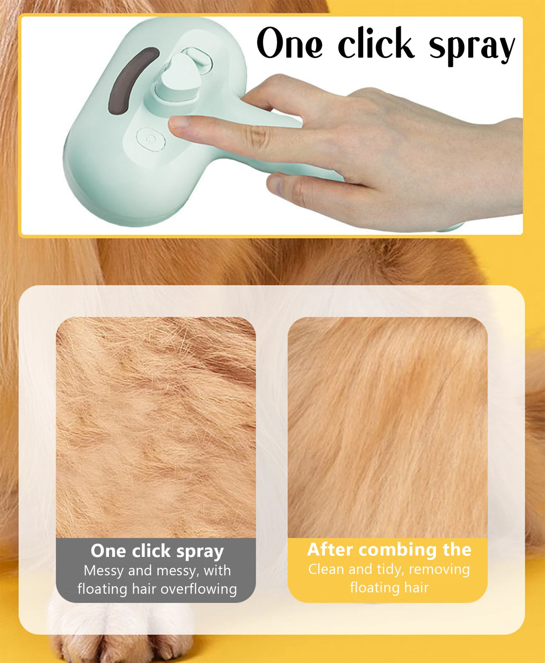 Pet Steam Massage Hair Removal Comb