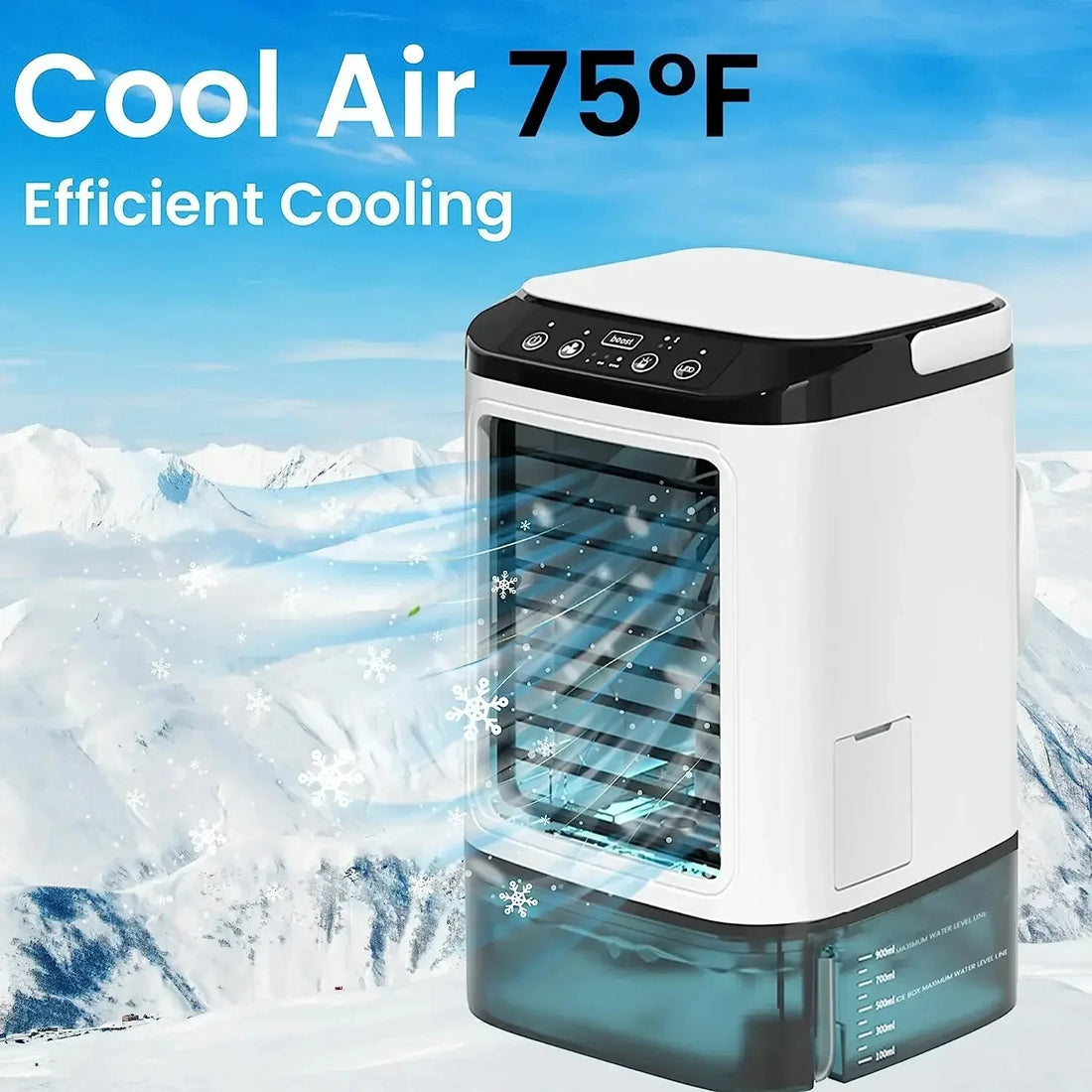 Portable Desktop Air Conditioner Fan with Dual Spray & Night Light