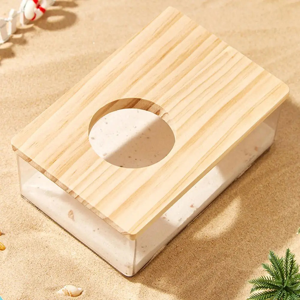 Transparent Acrylic Hamster Sand Bath Box