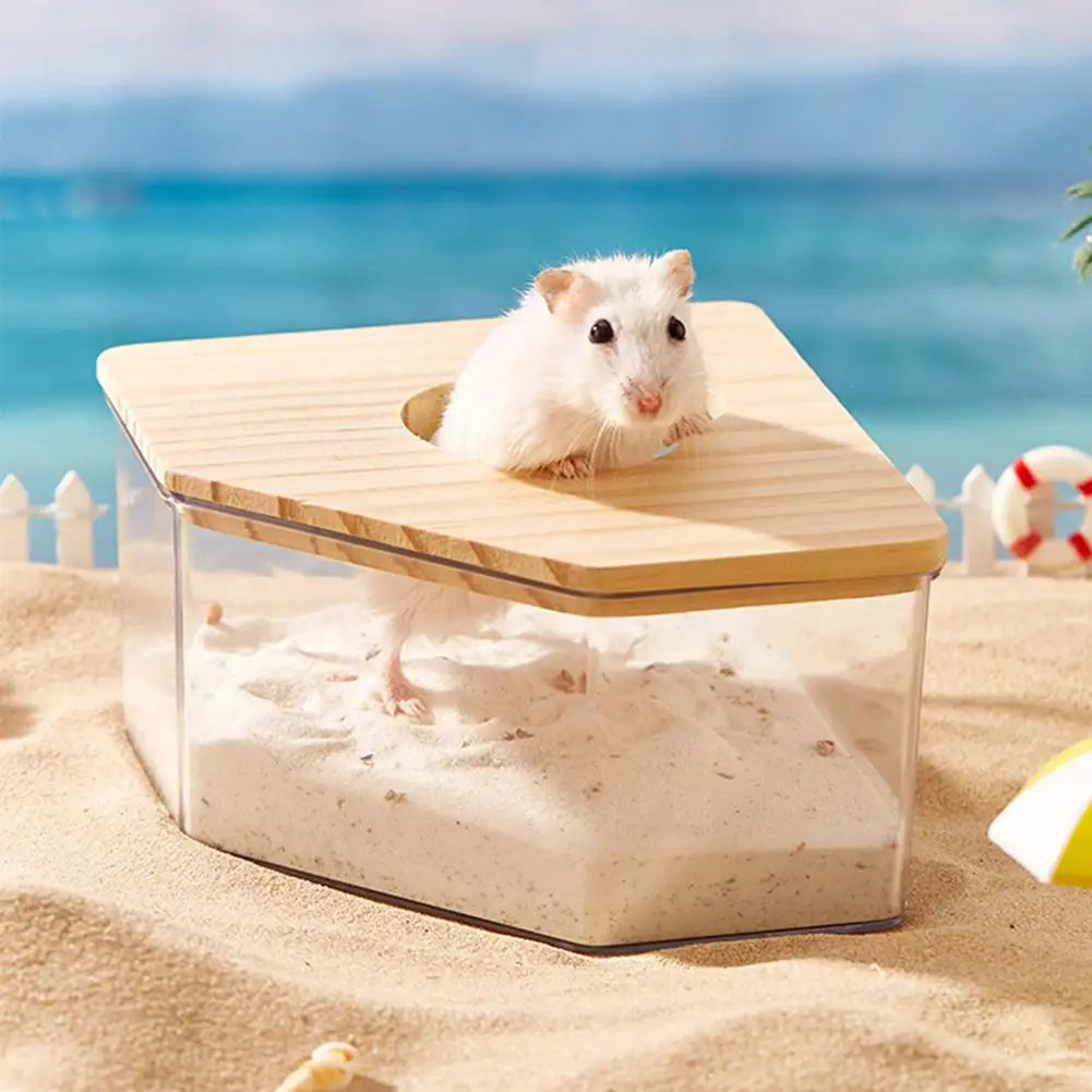 Transparent Acrylic Hamster Sand Bath Box