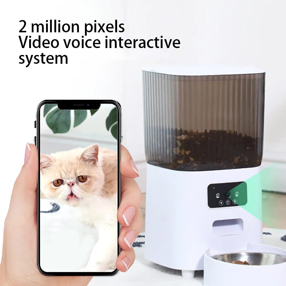 5L Smart Cat Feeder with Camera & Double Bowls