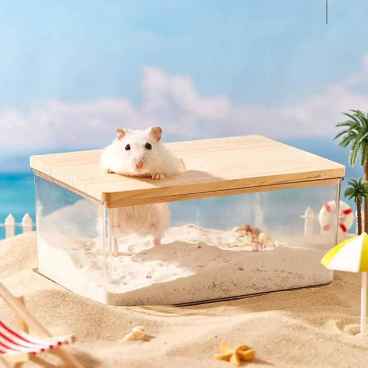 Transparent Acrylic Hamster Sand Bath Box