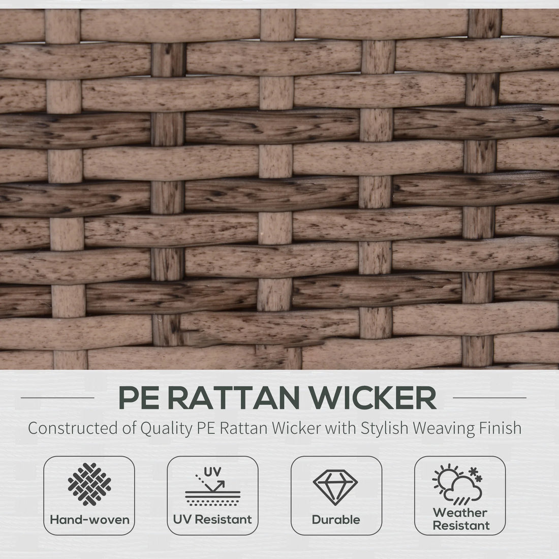 7PC Grey Rattan Modular Outdoor Sofa Set