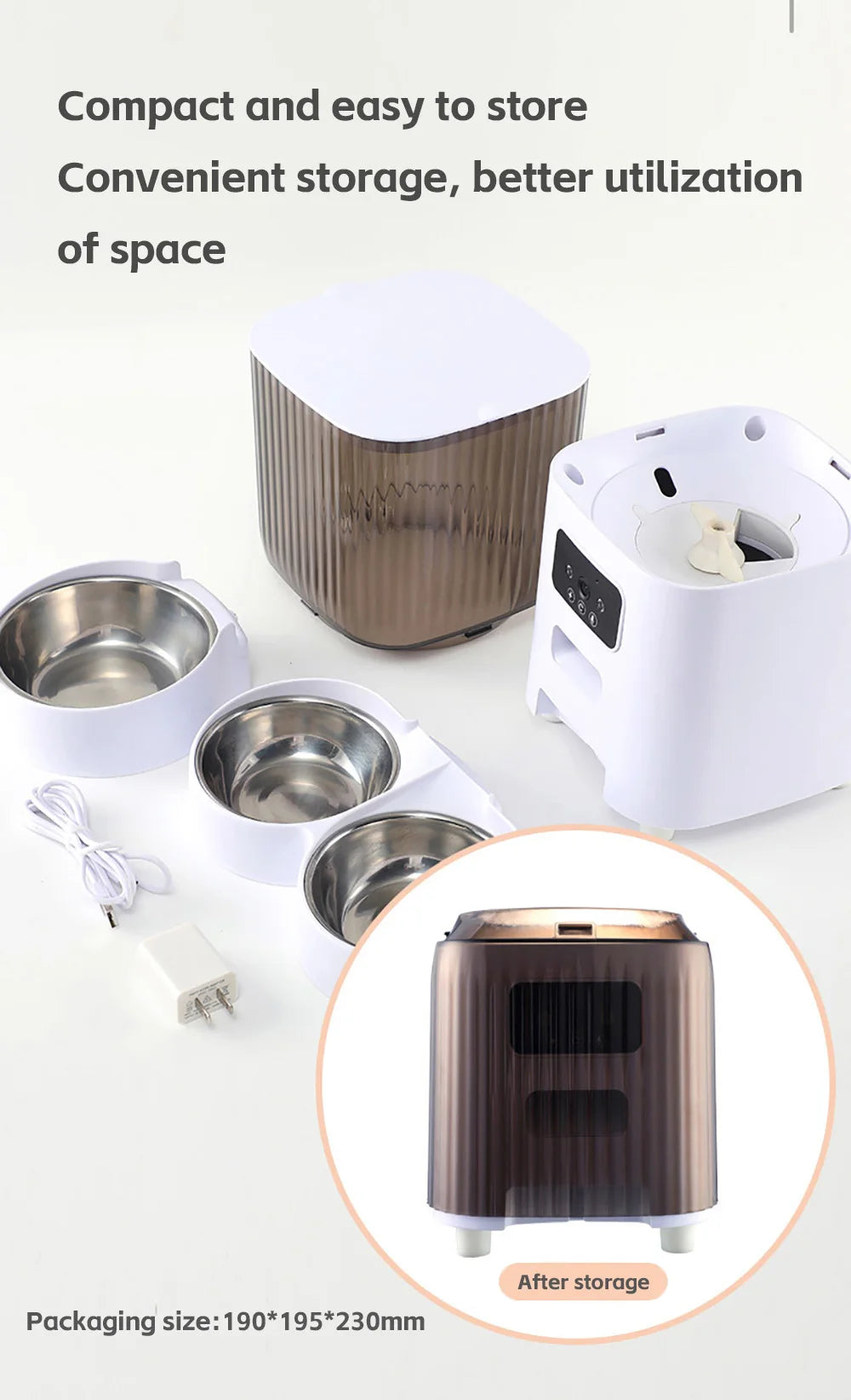 5L Smart Cat Feeder with Camera & Double Bowls
