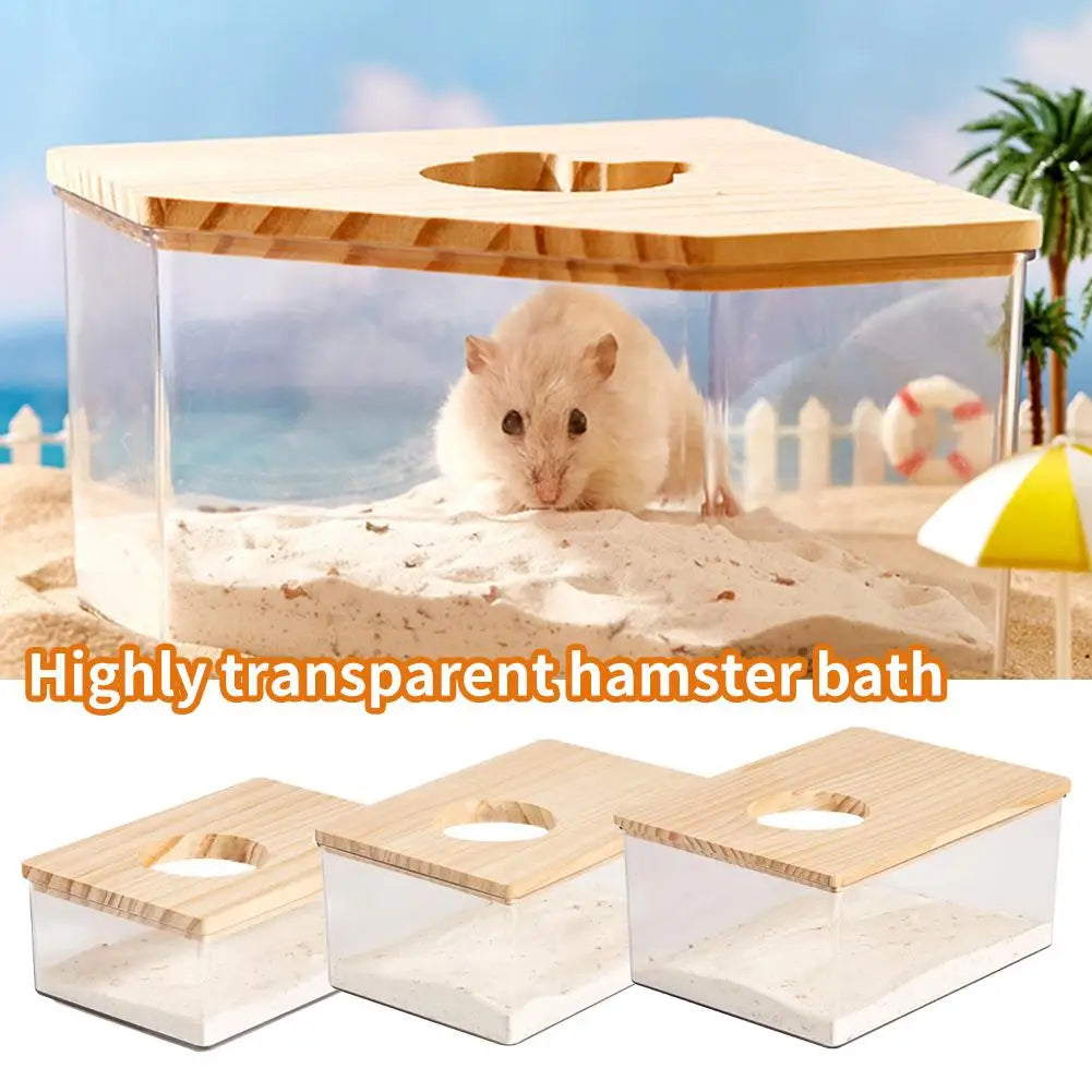 Transparent Acrylic Hamster Sand Bath Box