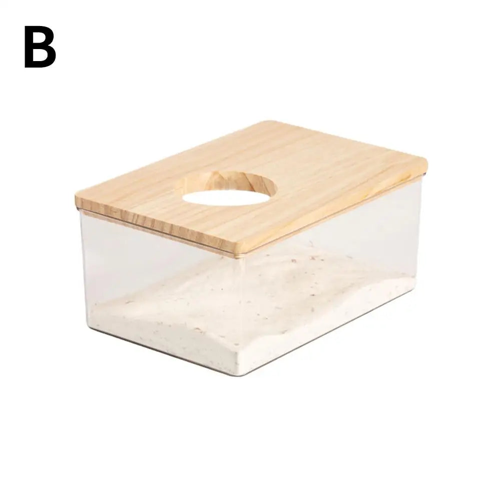 Transparent Acrylic Hamster Sand Bath Box