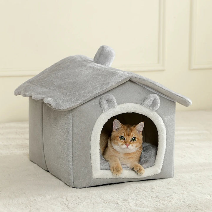 Foldable Washable Pet House Bed