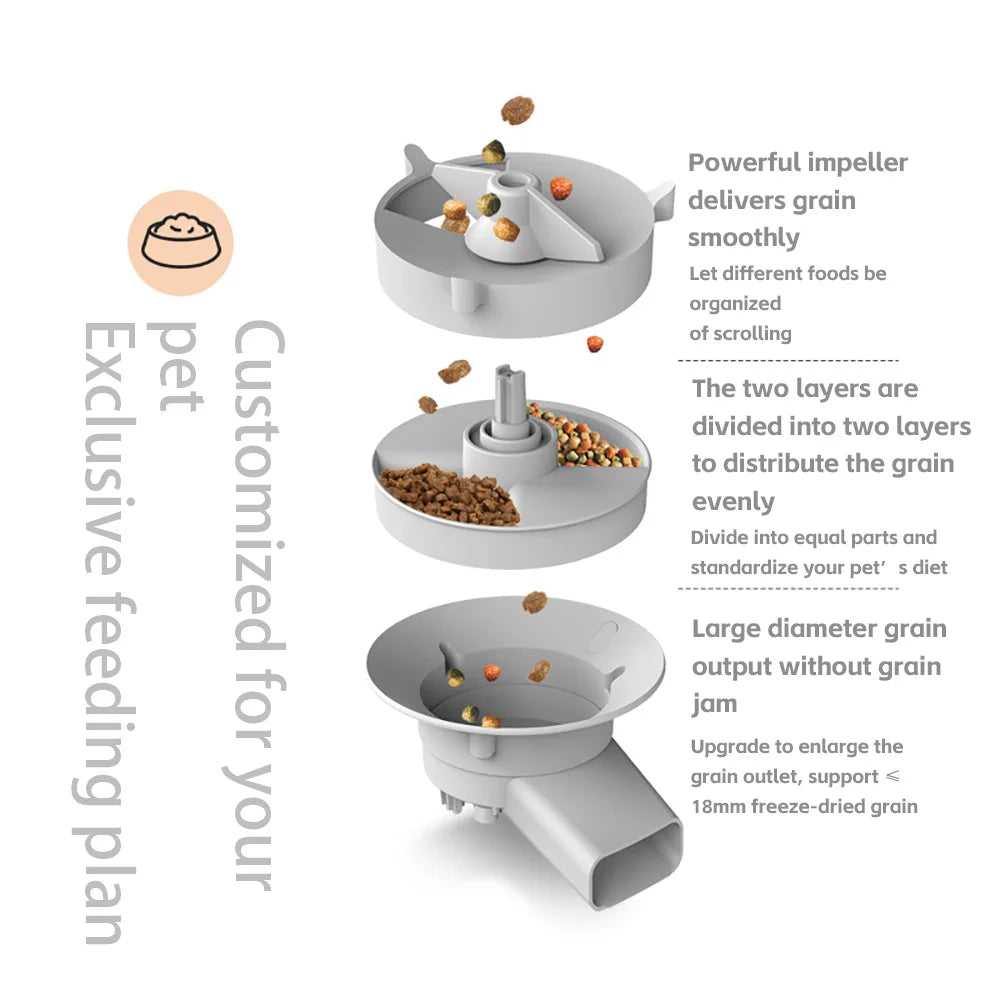 5L Smart Cat Feeder with Camera & Double Bowls