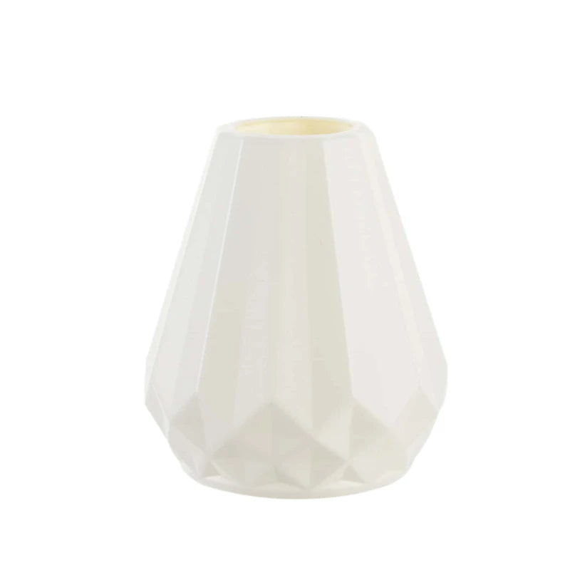 White Plastic Vase – Nordic Style Home Decor
