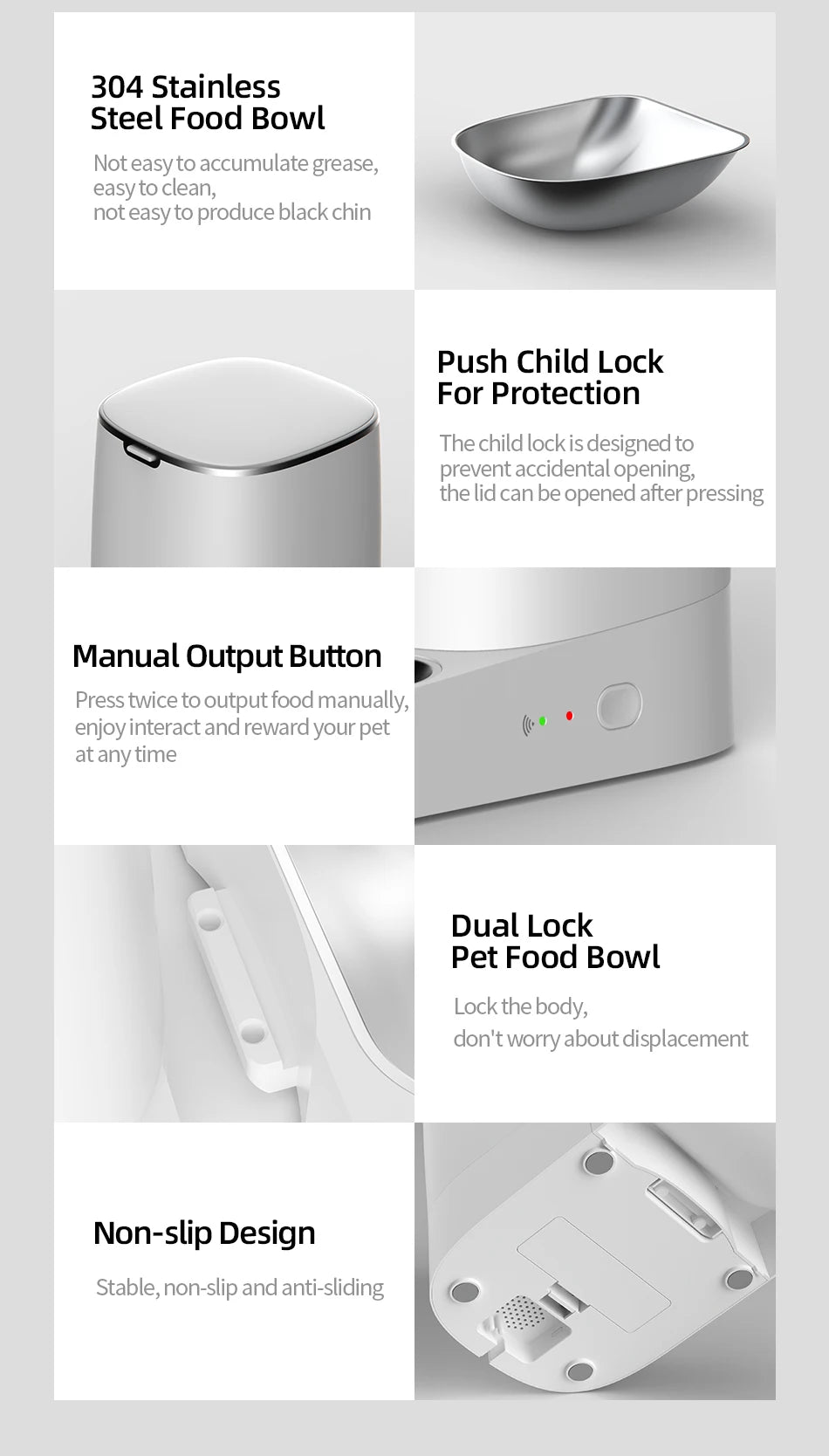 ROJECO Smart WiFi Automatic Pet Feeder
