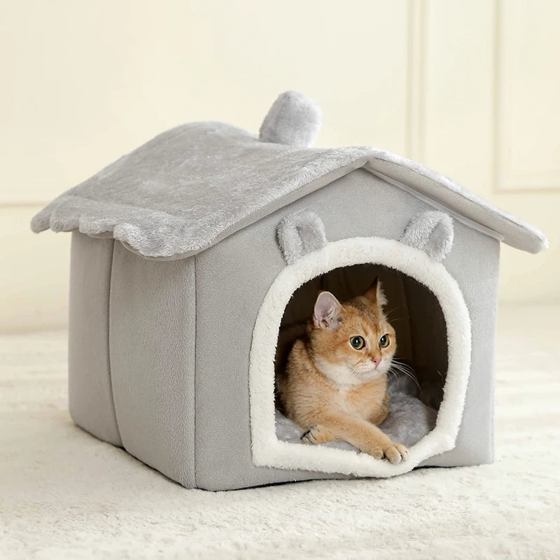 Foldable Washable Pet House Bed