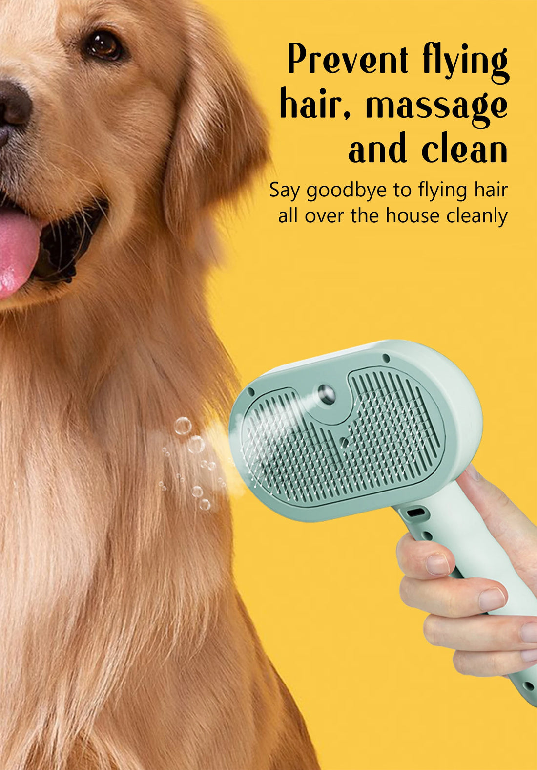 Pet Steam Massage Hair Removal Comb