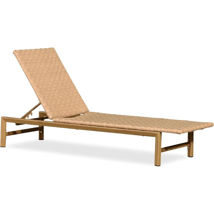 Outdoor Rattan Chaise Lounge Adjustable Recliner