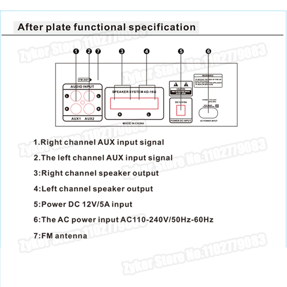 AK55 HiFi Bluetooth Audio Amplifier
