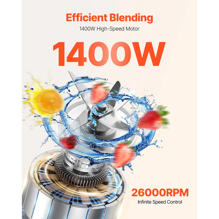 VEVOR 1400W Professional Kitchen Blender