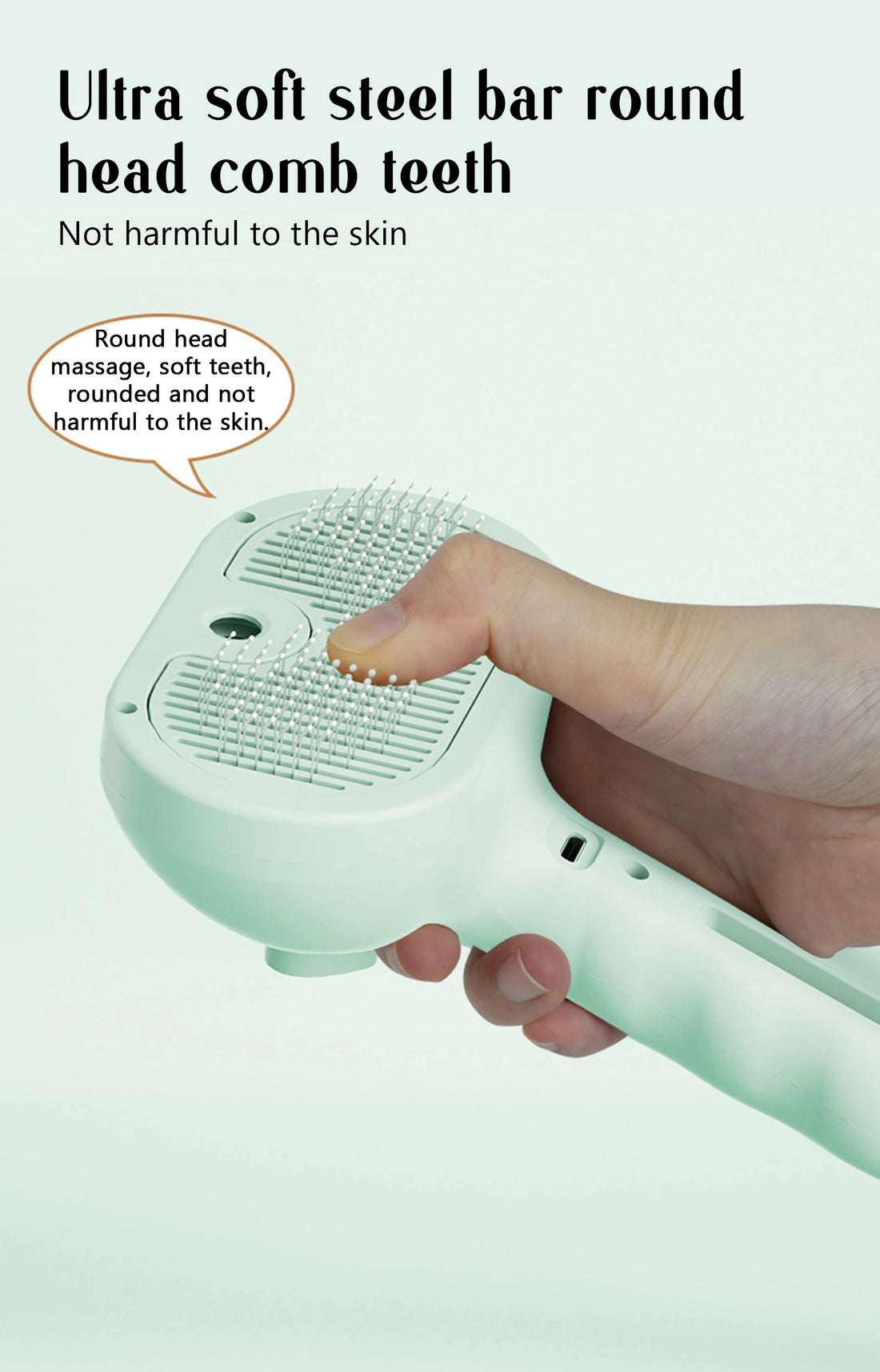 Pet Steam Massage Hair Removal Comb