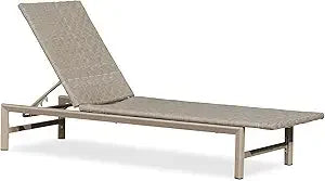 Outdoor Rattan Chaise Lounge Adjustable Recliner