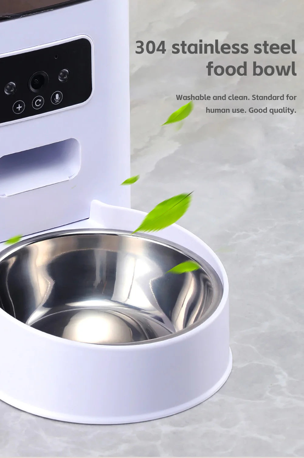 5L Smart Cat Feeder with Camera & Double Bowls