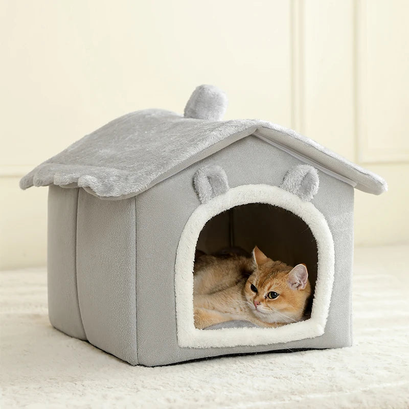 Foldable Washable Pet House Bed