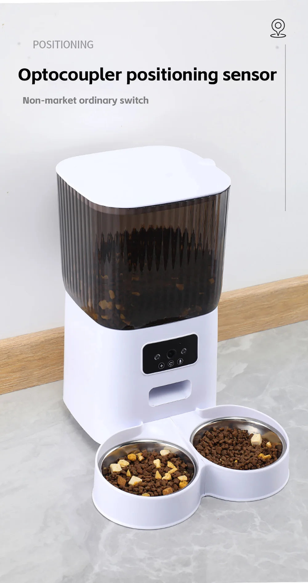 5L Smart Cat Feeder with Camera & Double Bowls