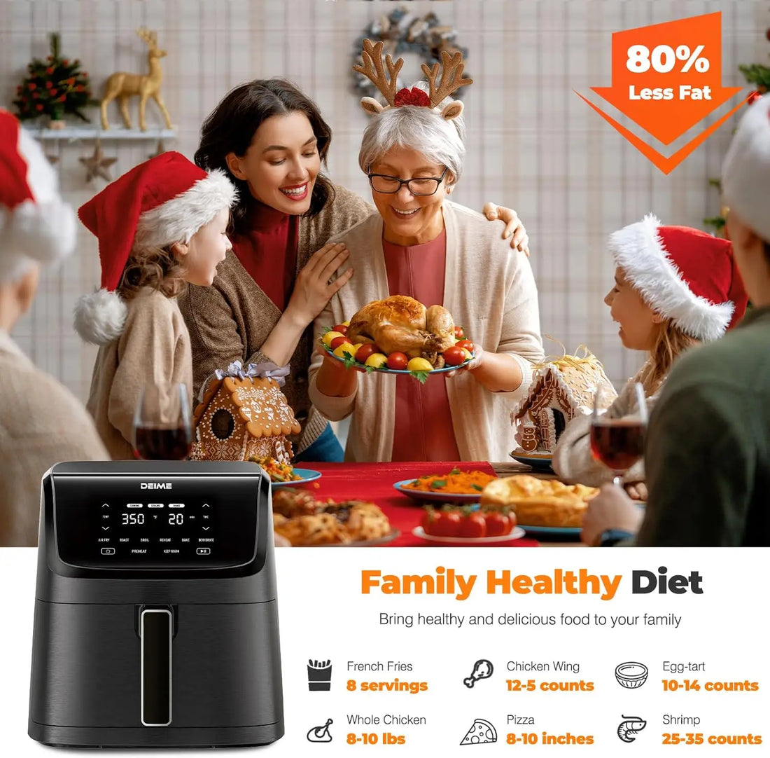 7.2QT Large Air Fryer with LCD Touch