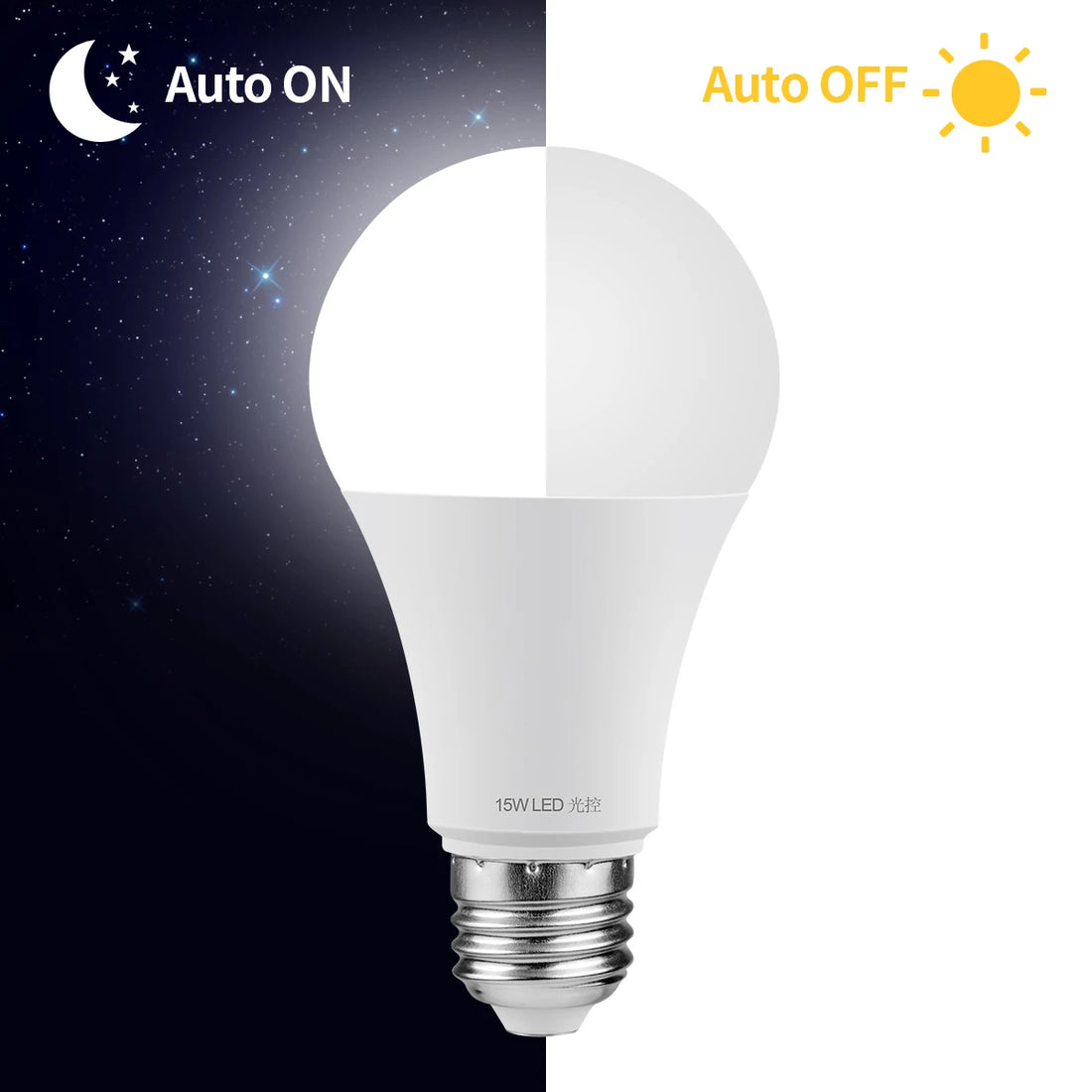 E27 LED Dusk to Dawn Sensor Bulb 15W