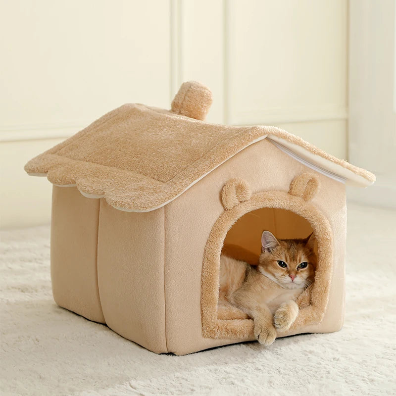 Foldable Washable Pet House Bed