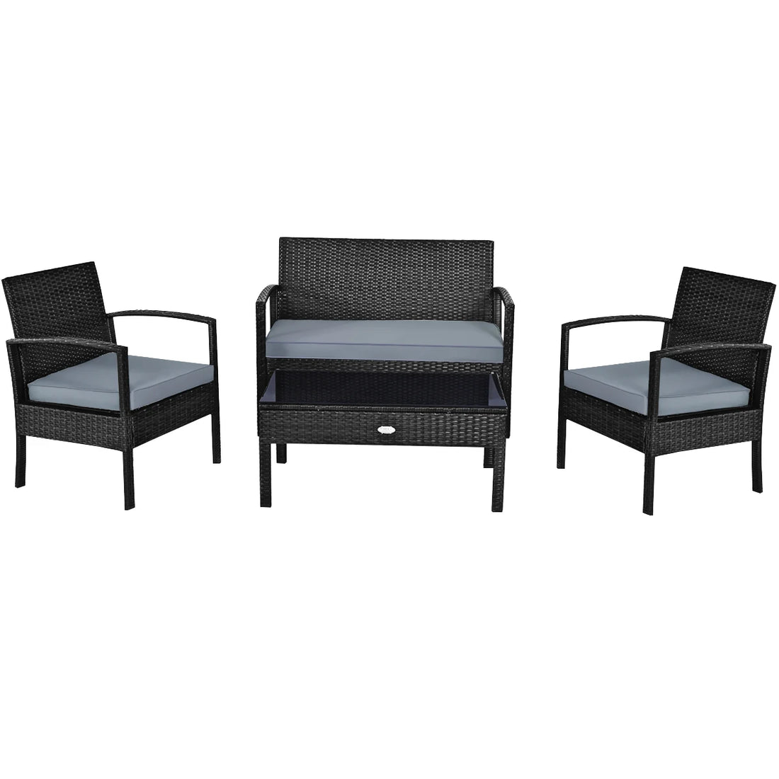 4PCS Patio Rattan Furniture Set – Garden Deck Set