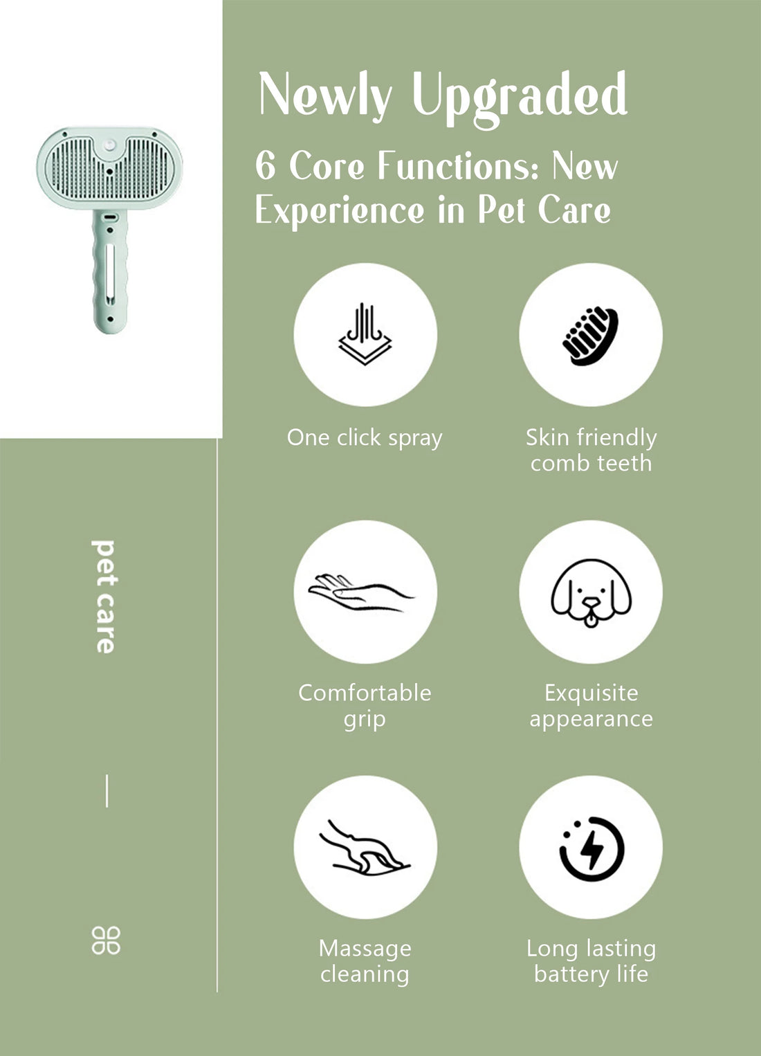 Pet Steam Massage Hair Removal Comb