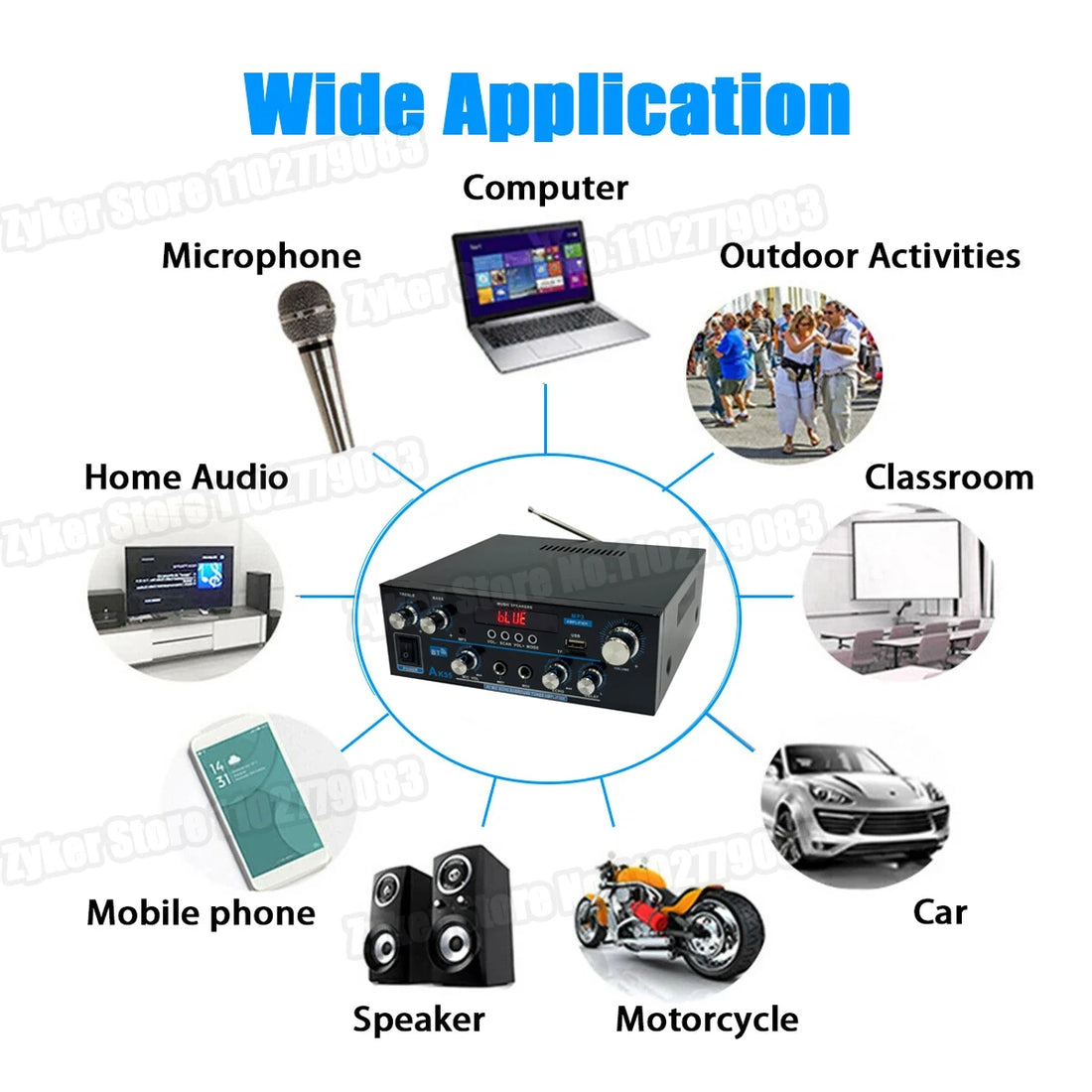 AK55 HiFi Bluetooth Audio Amplifier