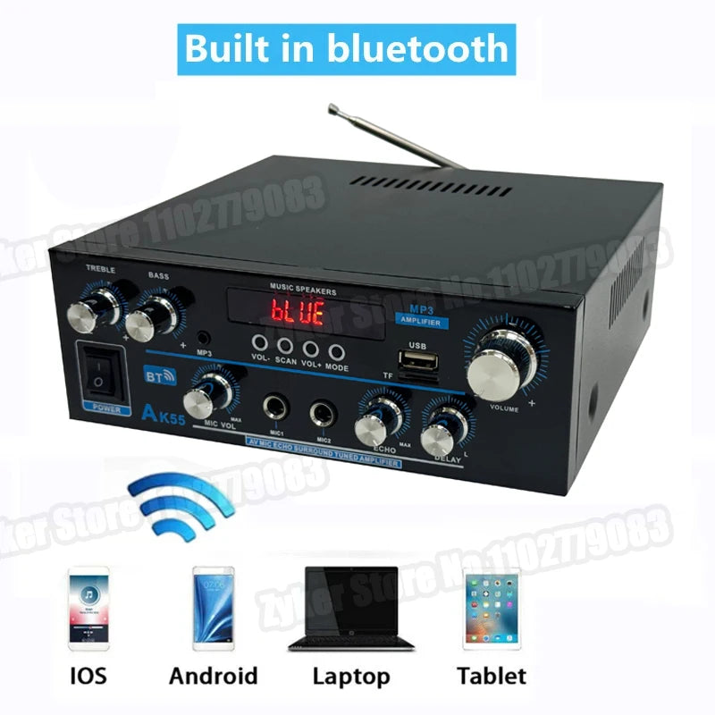AK55 HiFi Bluetooth Audio Amplifier