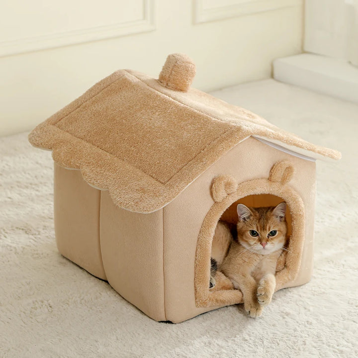 Foldable Washable Pet House Bed