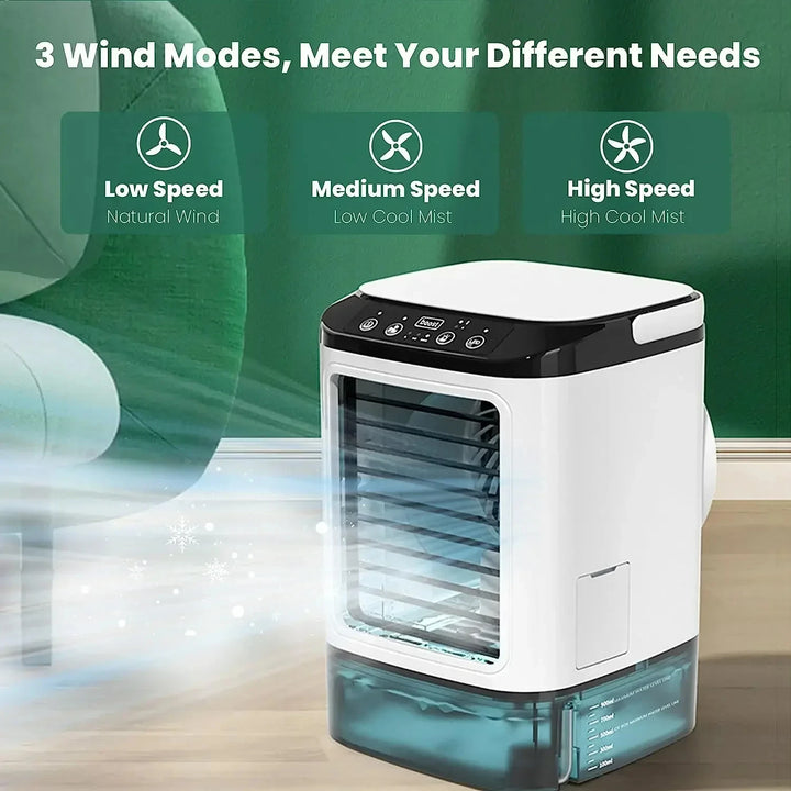 Portable Desktop Air Conditioner Fan with Dual Spray & Night Light